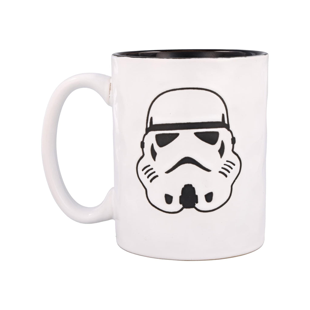 Star Wars Stormtrooper Wax-Resist Ceramic Pottery Mug | Holds 17 Ounces