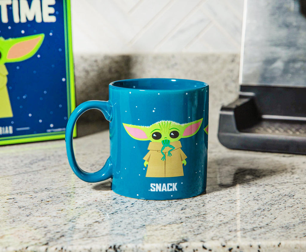 Star Wars: The Mandalorian "Protect Attack Snack" Ceramic Mug | Holds 20 Ounces