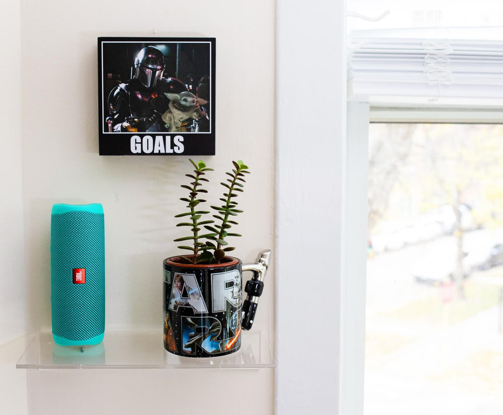 Star Wars The Mandalorian Goals 6 x 6 Inch Wood Box Sign