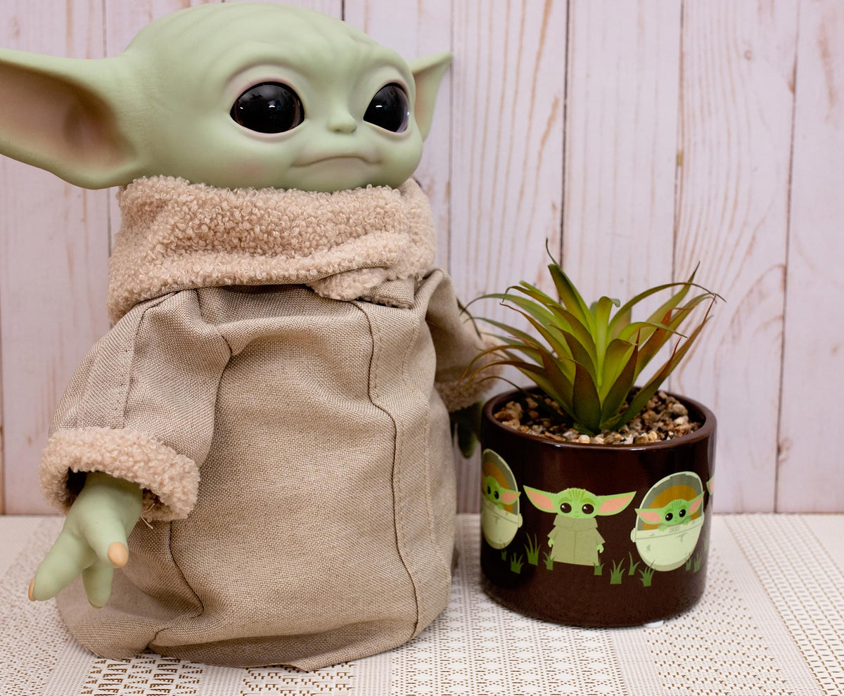 Star Wars: The Mandalorian The Child Ceramic Planter with Artificial Succulent