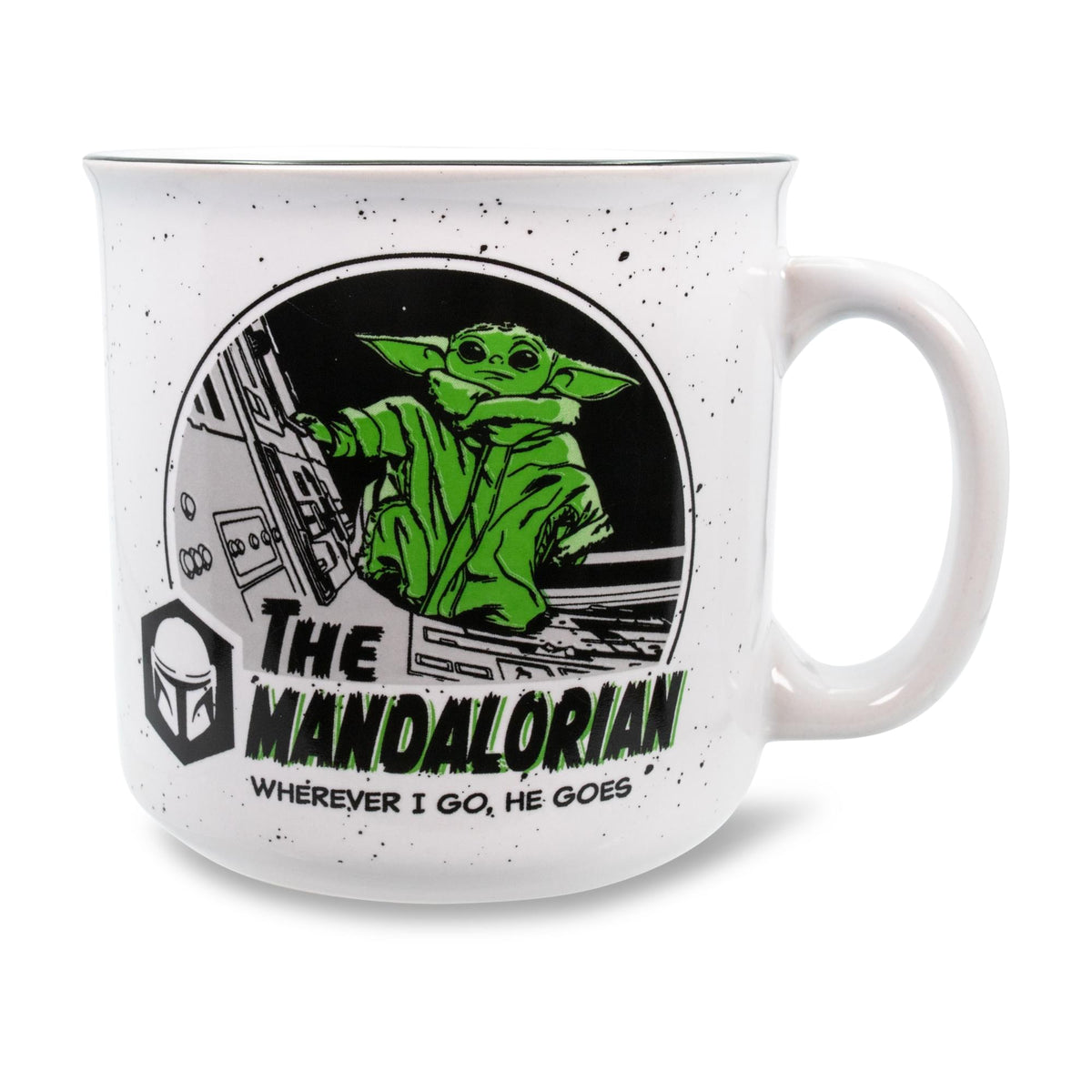 Star Wars: The Mandalorian Grogu Ceramic Camper Mug | Holds 20 Ounces