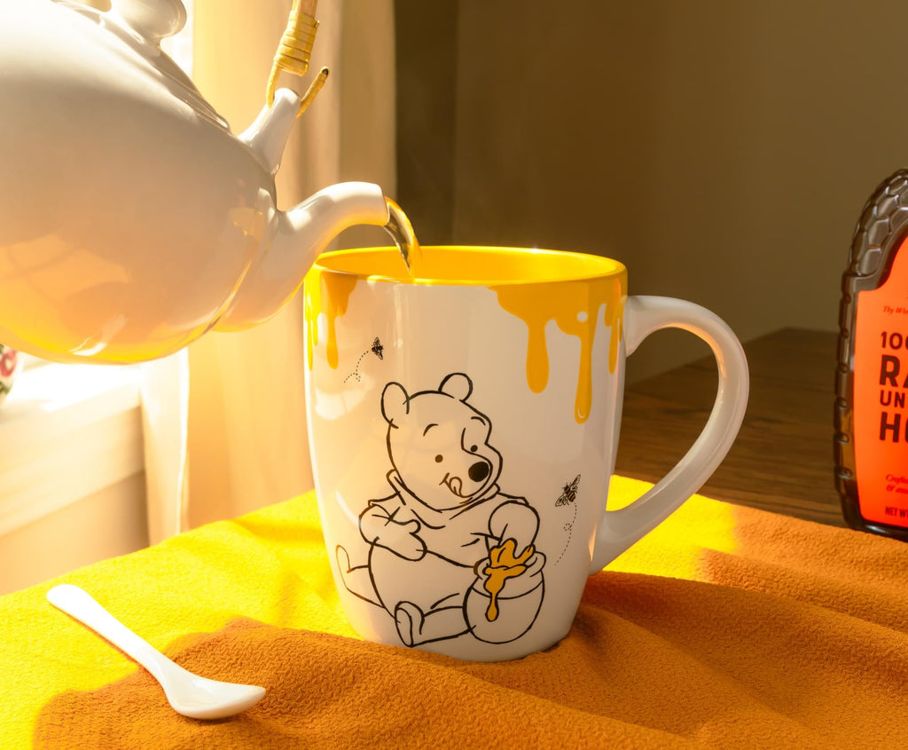 Disney Winnie The Pooh "Sweet As Can Bee" Ceramic Mug | Holds 25 Ounces