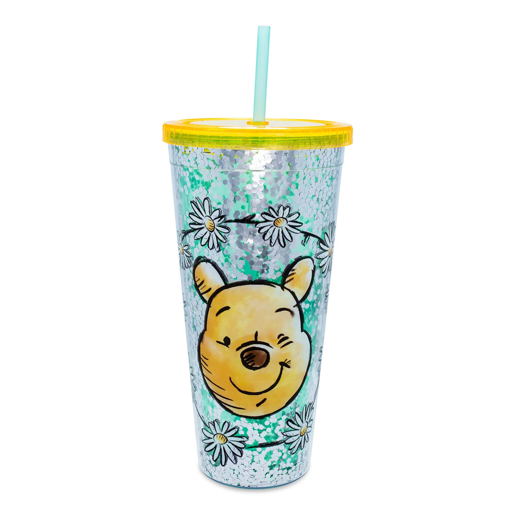 Disney Winnie the Pooh Confetti Carnival Cup With Lid and Straw | Hold 32 Ounces