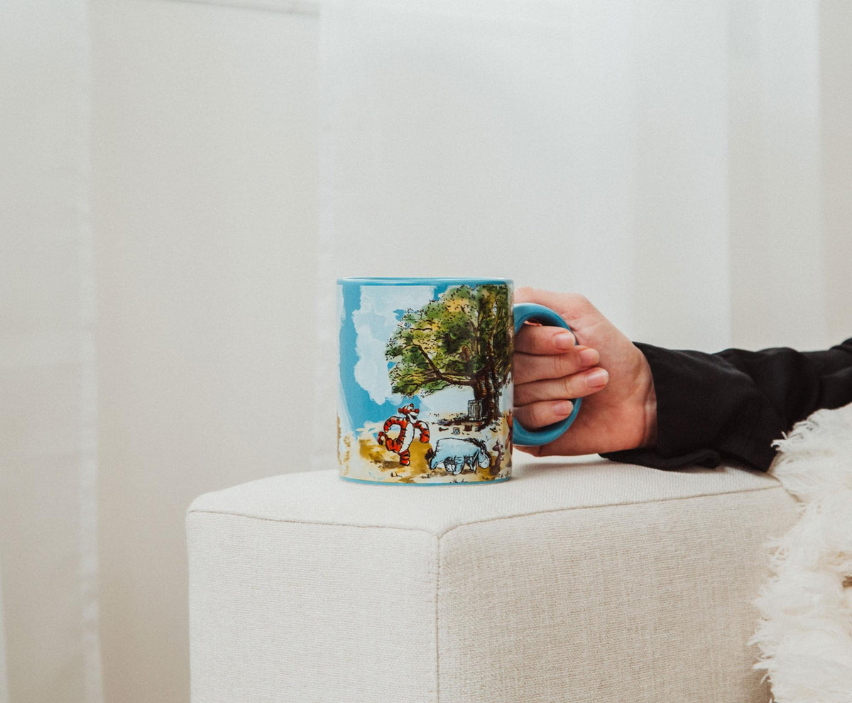 Disney Winnie the Pooh Group Walk Ceramic Coffee Mug | Holds 20 Ounces