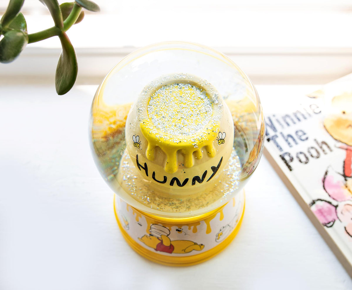 Disney Winnie The Pooh Hunny Pot Light-Up Snow Globe | 6 Inches Tall