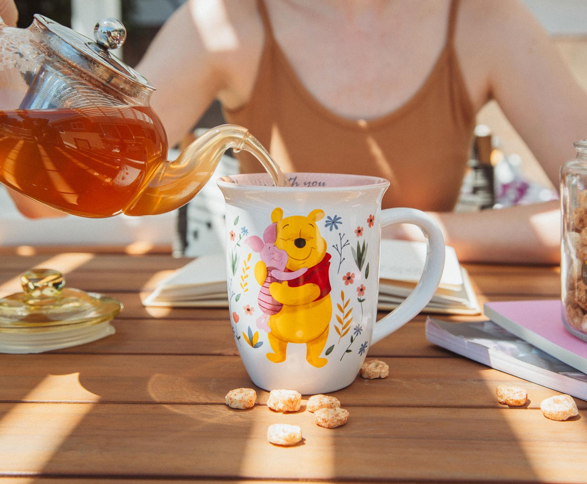 Disney Winnie the Pooh and Piglet "Home Is With You" Wide Rim Ceramic Mug