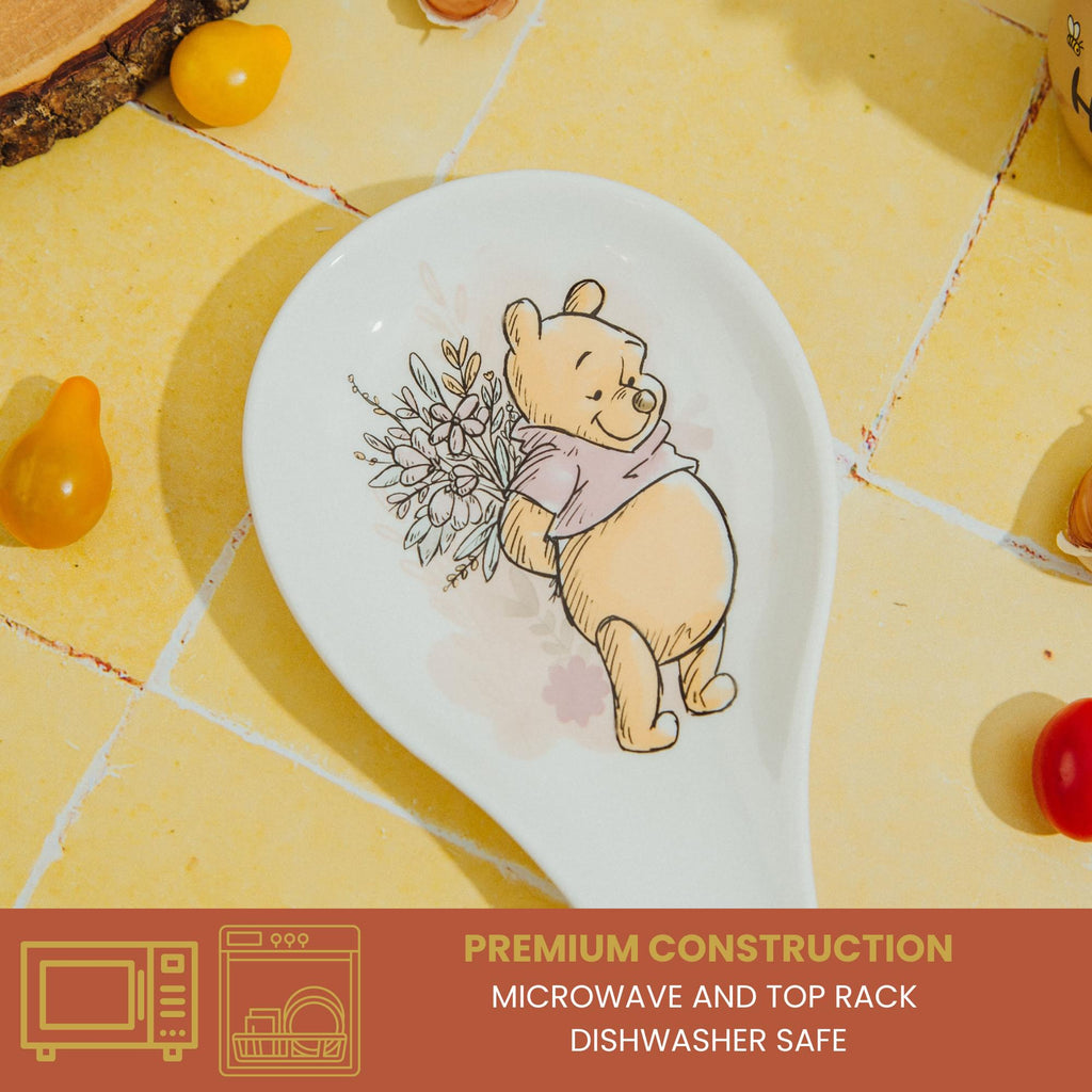 Disney Winnie the Pooh Floral Ceramic Spoon Rest Holder