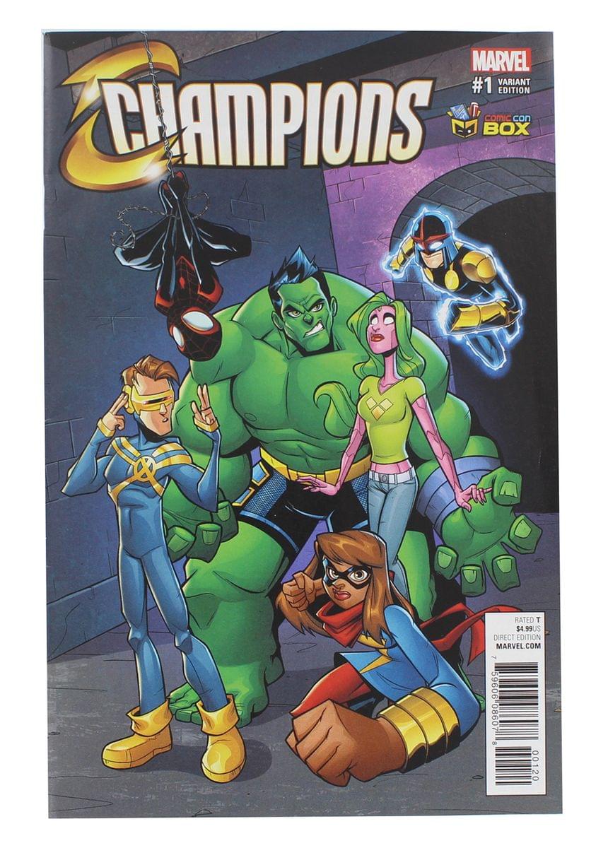 Marvel Champions #1 Comic Book | Comic Con Box Billy Martin Color Variant
