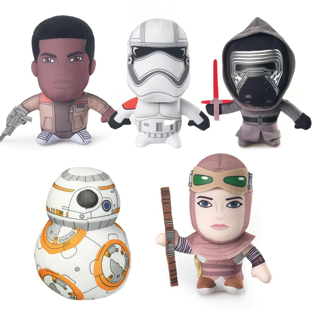 Star Wars The Force Awakens Plush Set: Rey, Finn, Kylo Ren, BB-8, & Stormtrooper