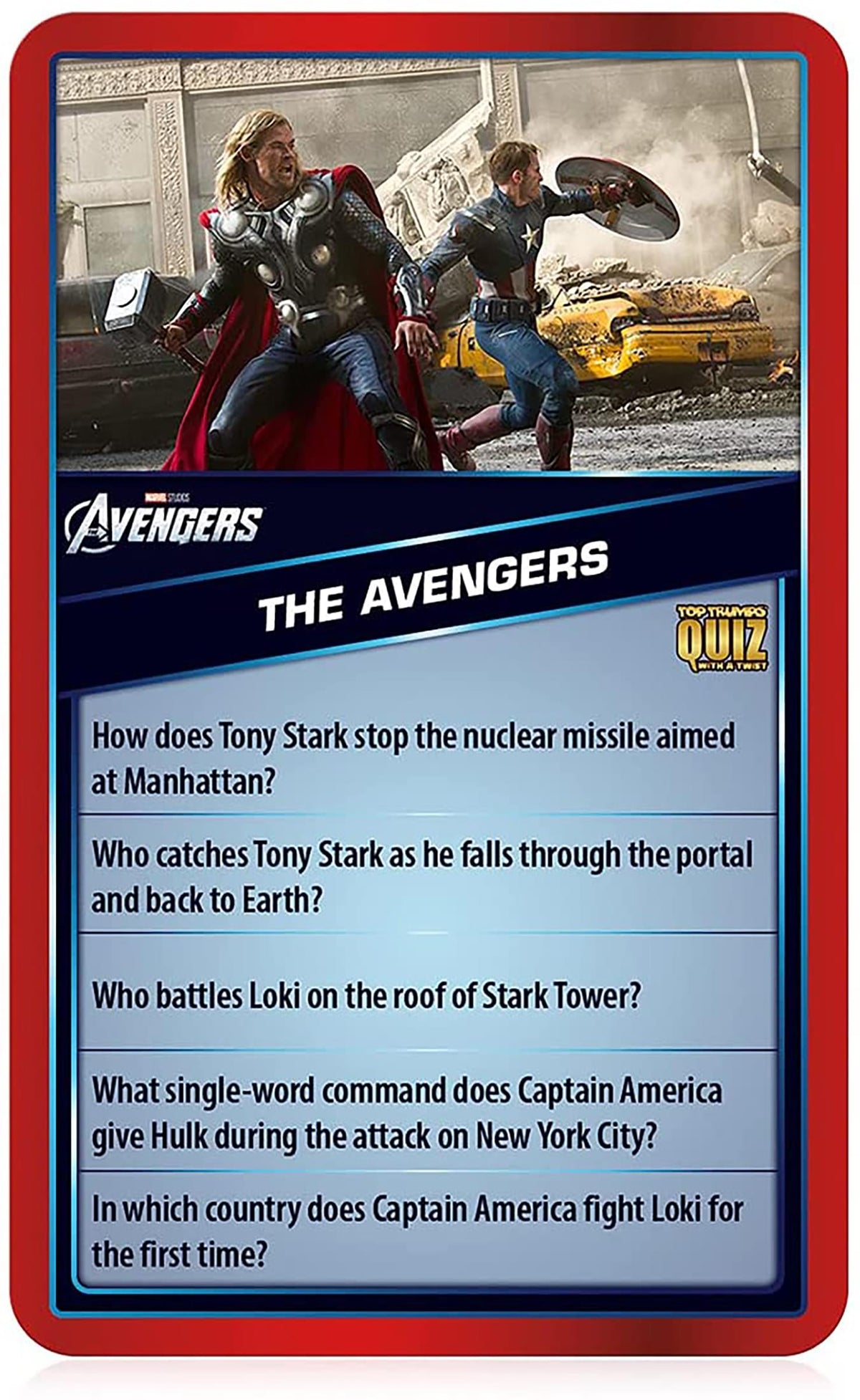 Marvel Cinematic Universe Top Trumps Card Game