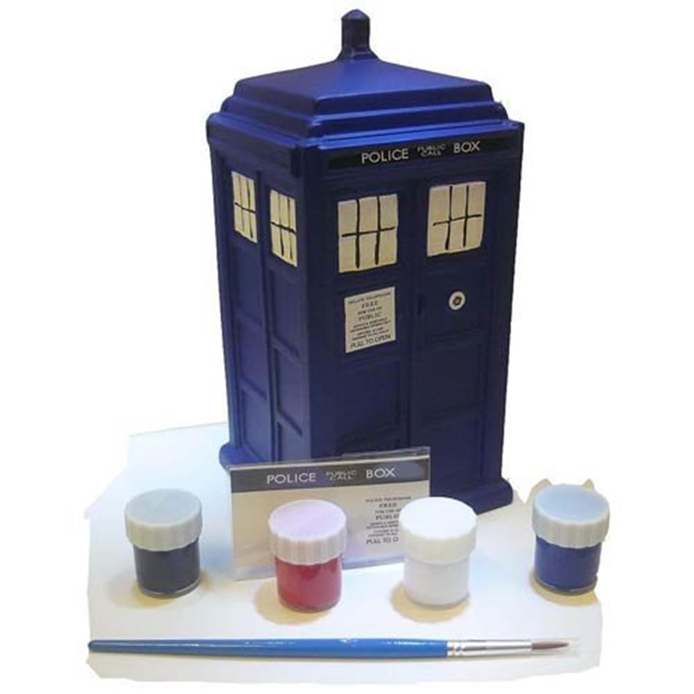 Doctor Who Paint Your Own Ceramic Bank Set of 2 with TARDIS and Dalek