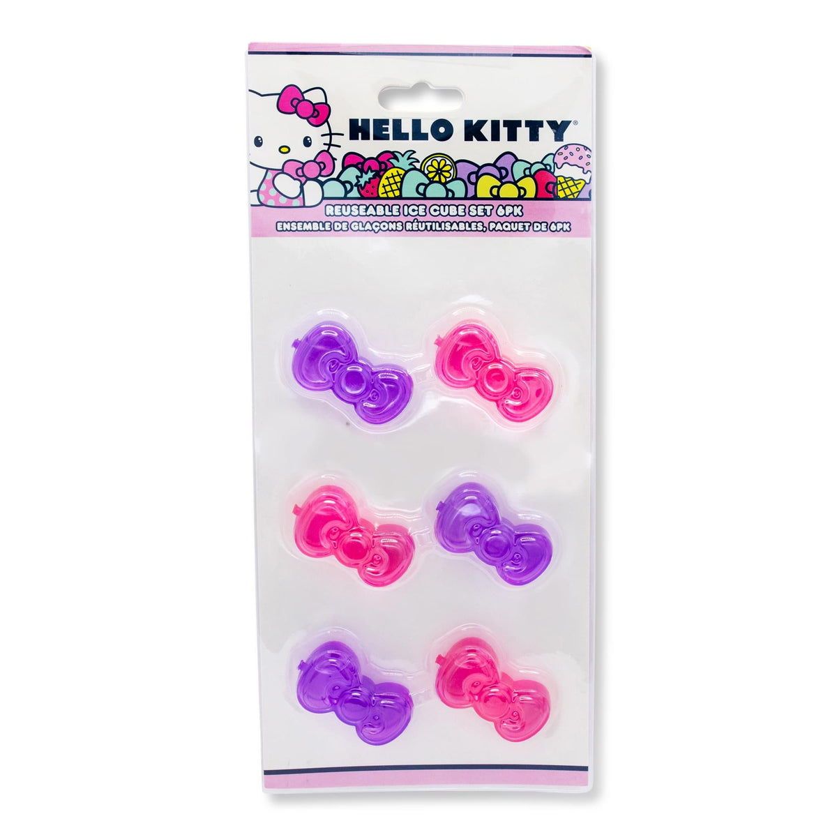 Sanrio Hello Kitty Pretty Bows Reusable Plastic Ice Cubes | Set of 6