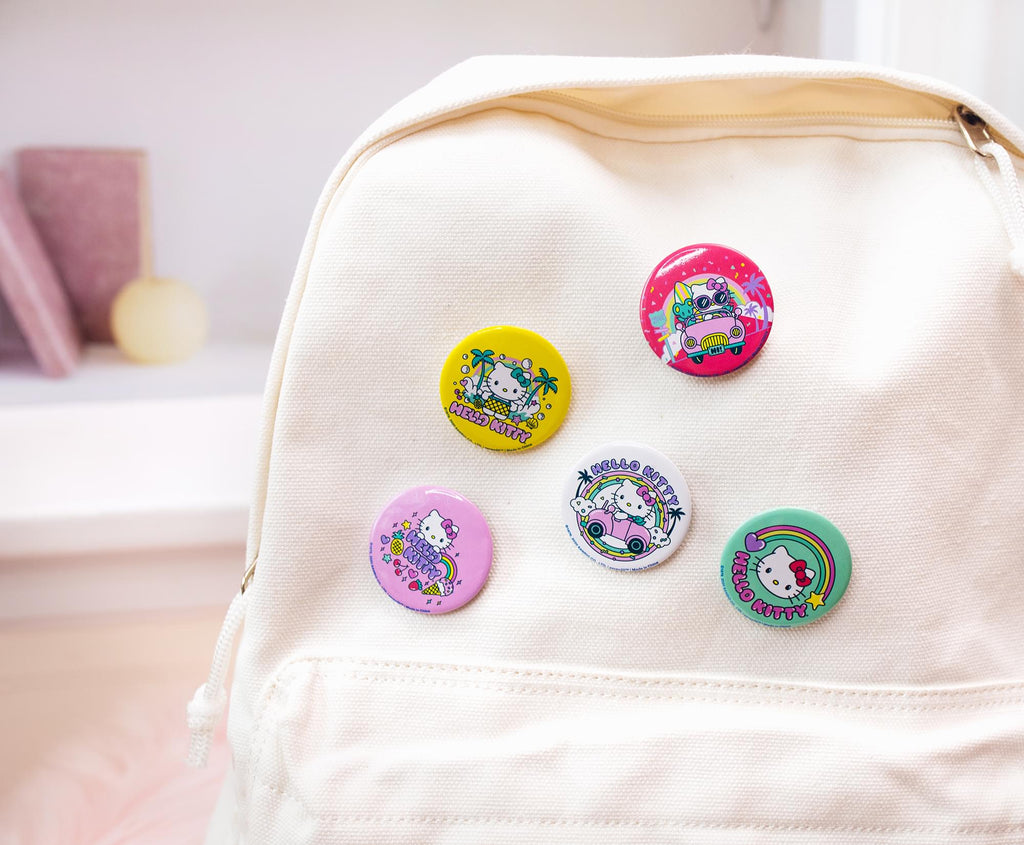 Sanrio Hello Kitty Pretty Pastels 5-Piece Tin Pin Button Set