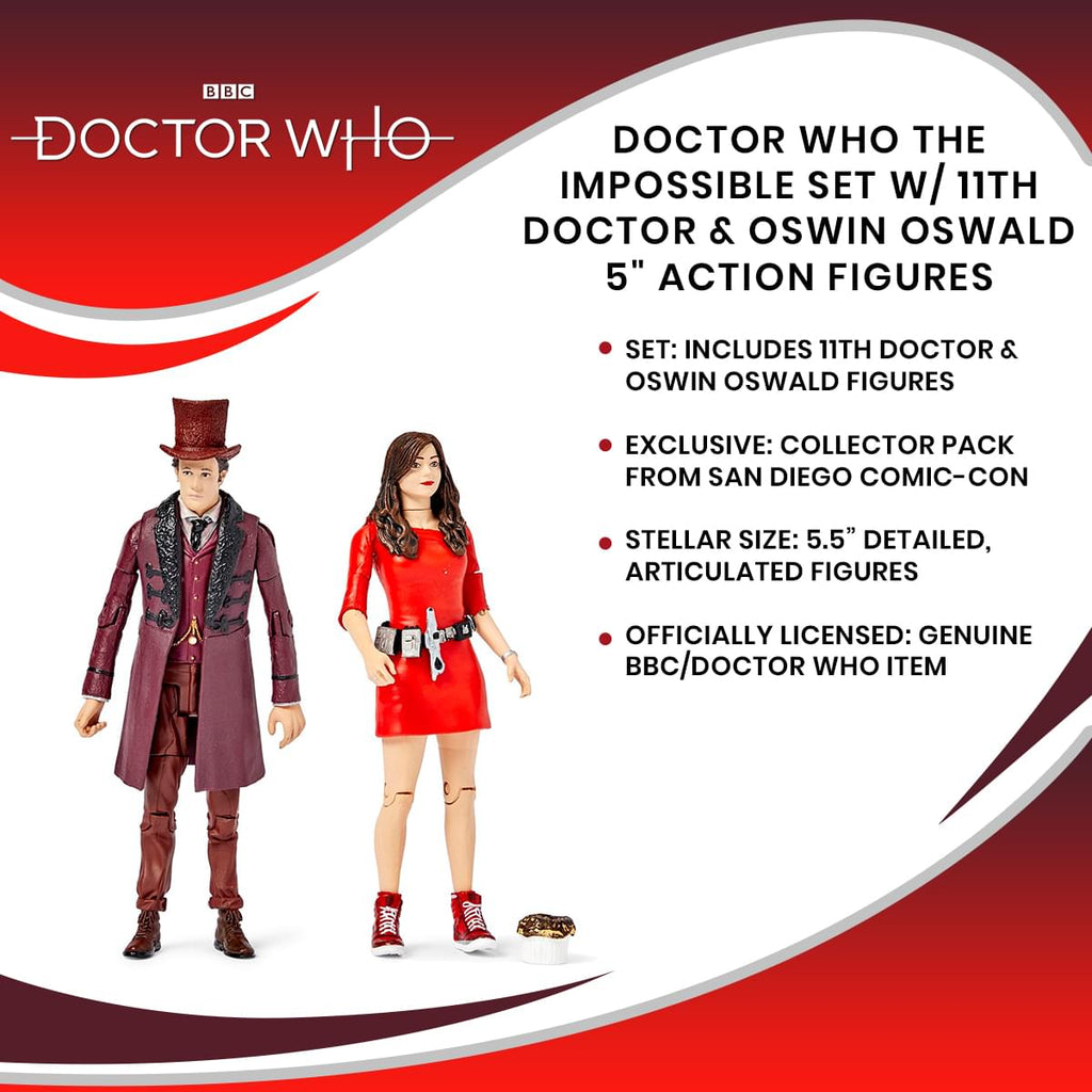 Doctor Who The Impossible Set w/ 11th Doctor & Oswin Oswald 5" Action Figures