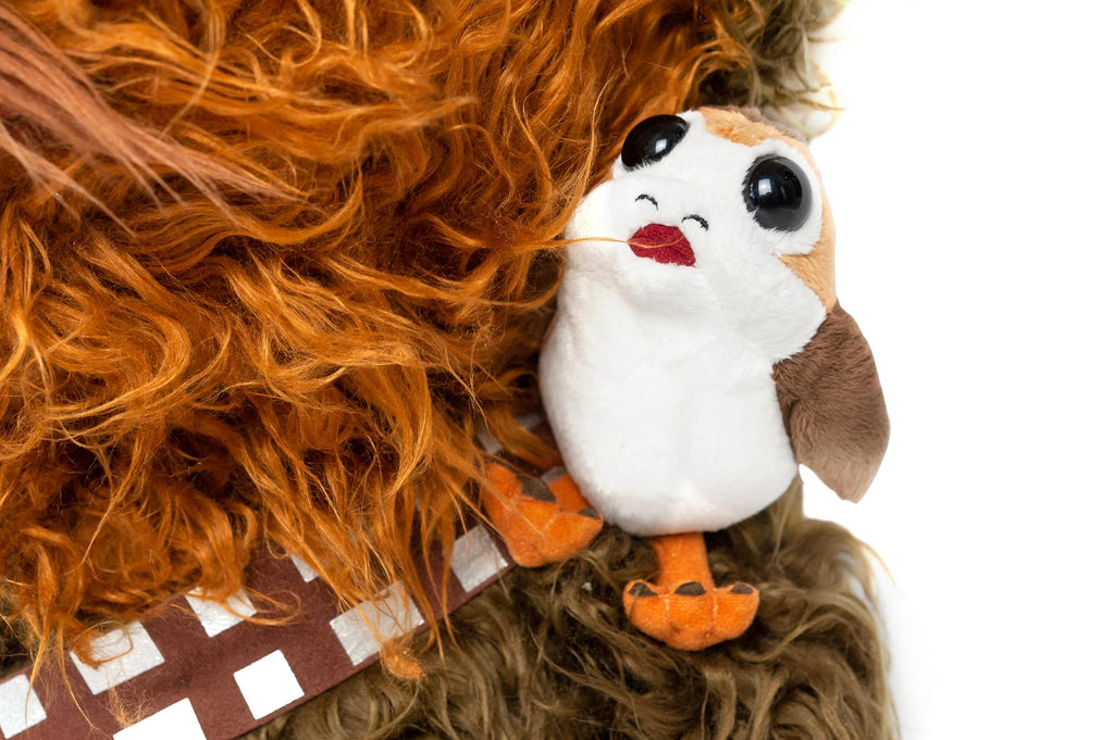 Super-Deformed Star Wars 22” Chewbacca with Porg Talking Plush