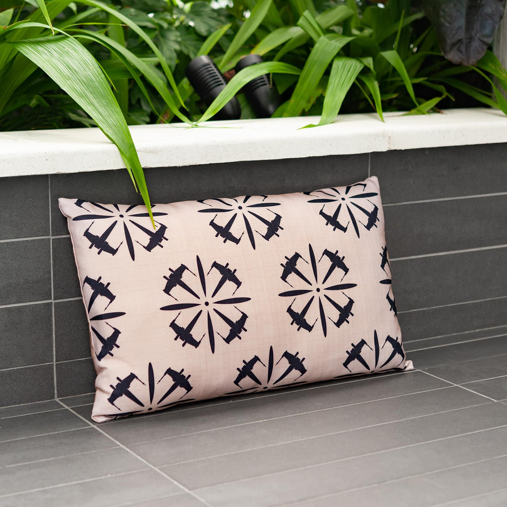 Star Wars Lumbar Throw Pillow | Black X-Wing Fighter Design | 15 x 24 Inches