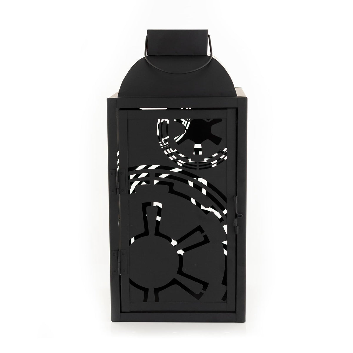 Star Wars Black Stamped Lantern | Empire Imperial Symbol | 14 Inches Tall