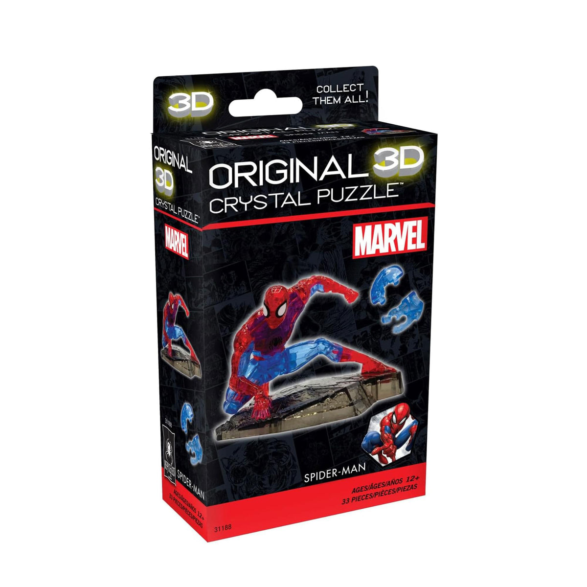 Marvel Spider-Man 33 Piece 3D Crystal Puzzle