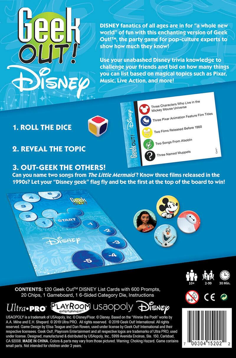 Disney Geek Out! Trivia Card Game | For 2+ Players